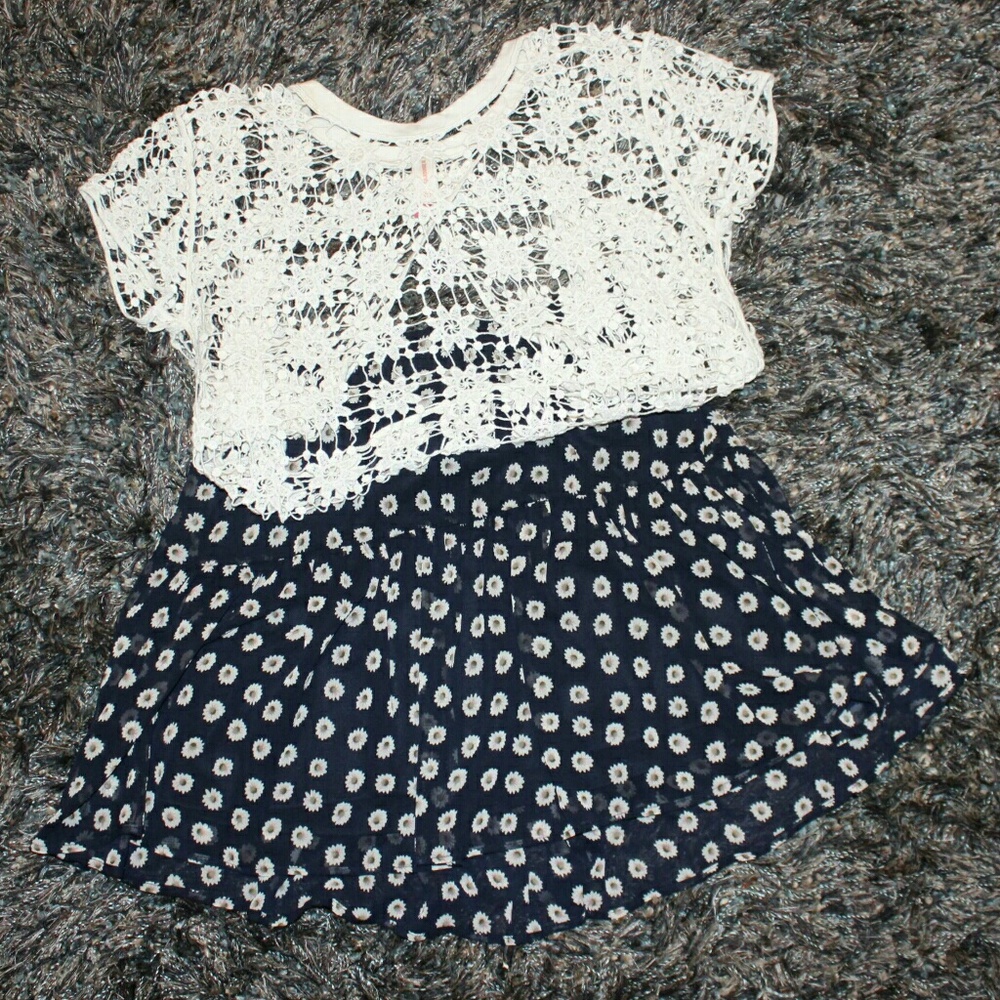B Jewel Floral Print Skirt Large
